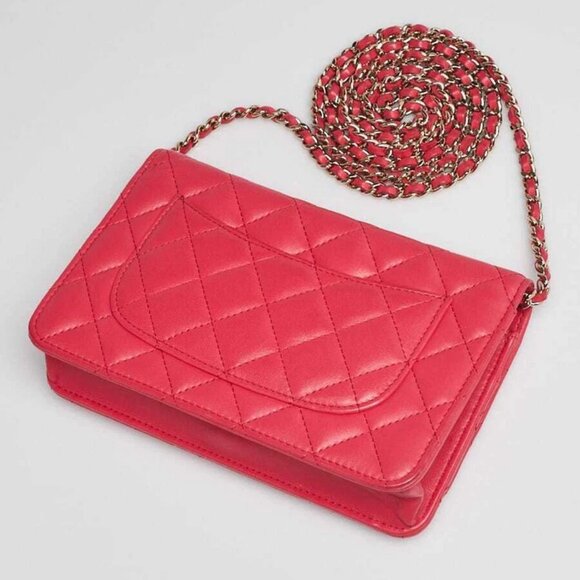 Chanel Pink Quilted Lambskin Leather Classic CC WOC Clutch Bag - Picture 3 of 12